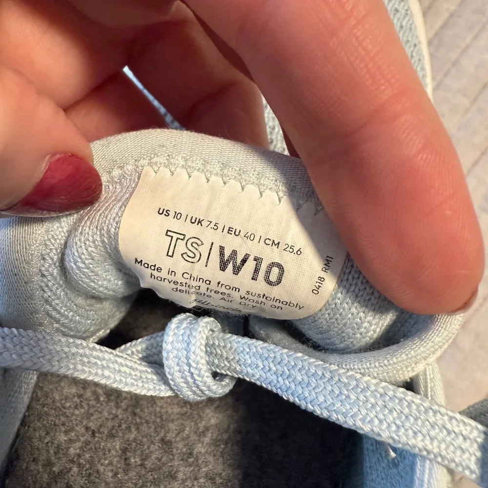AllBirds‎ Tree Skippers Sneakers Tennis Shoes Boat Trackers Modern Light Blue 10